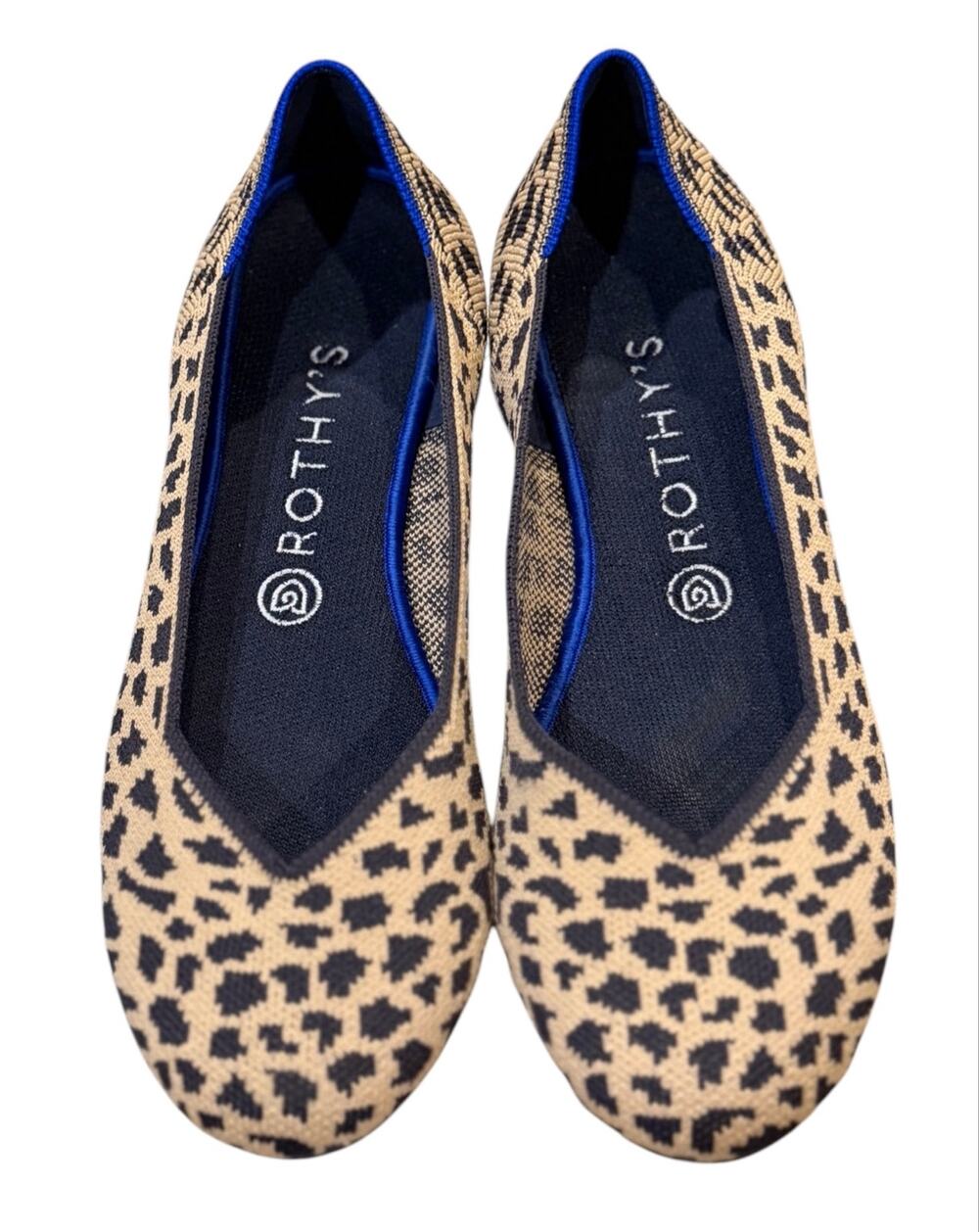 Rothy’s Leopard Print Round Toe Flats Size 9 Casual Slip-On Ballet Classy Chic